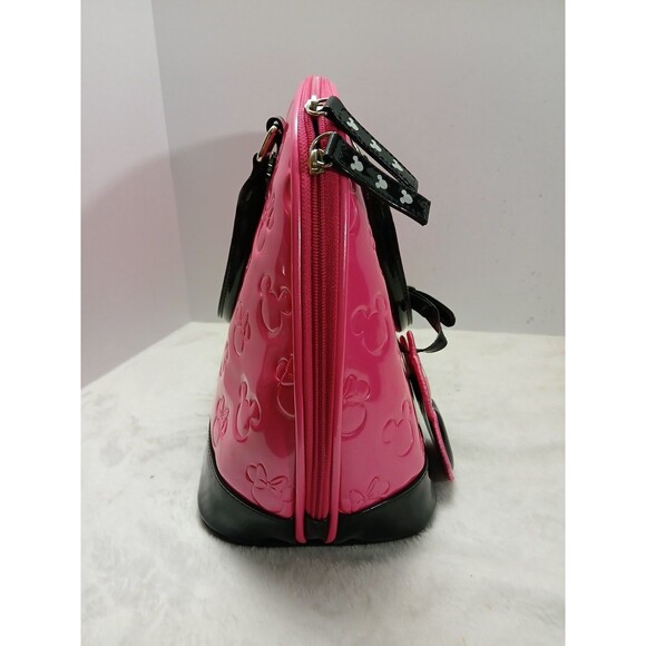 DISNEY x LOUNGEFLY Pink Minnie‎ Loves Mickey Large Dome Satchel Bowling Bag main image 5